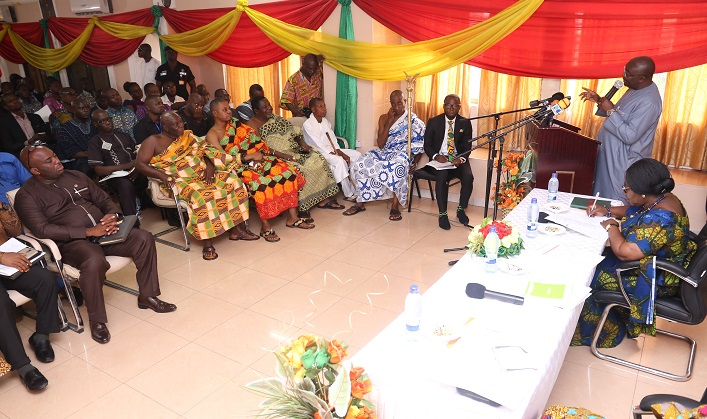 Vice-President Dr Mahamudu Bawumia, speaking at the inauguration of the regional teams on the infrastructure for Poverty Eradication Programme at Dodowa